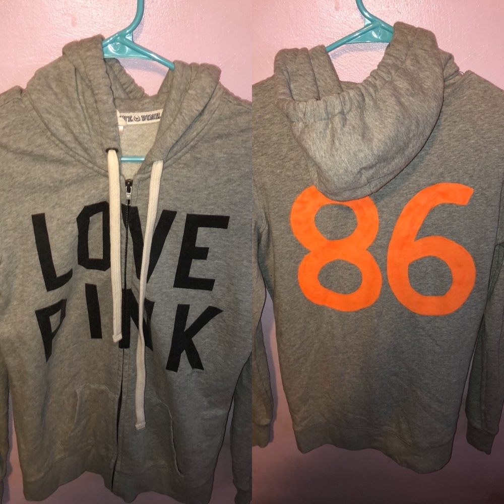 Victoria’s Secret PINK Gray Zip Up Hoodie